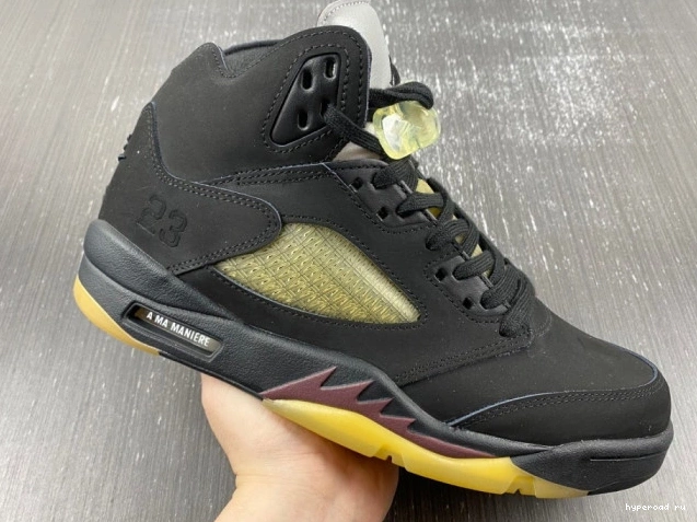 x A Maniere Ma FD1330-001 Air 5 Black Jordan 0805